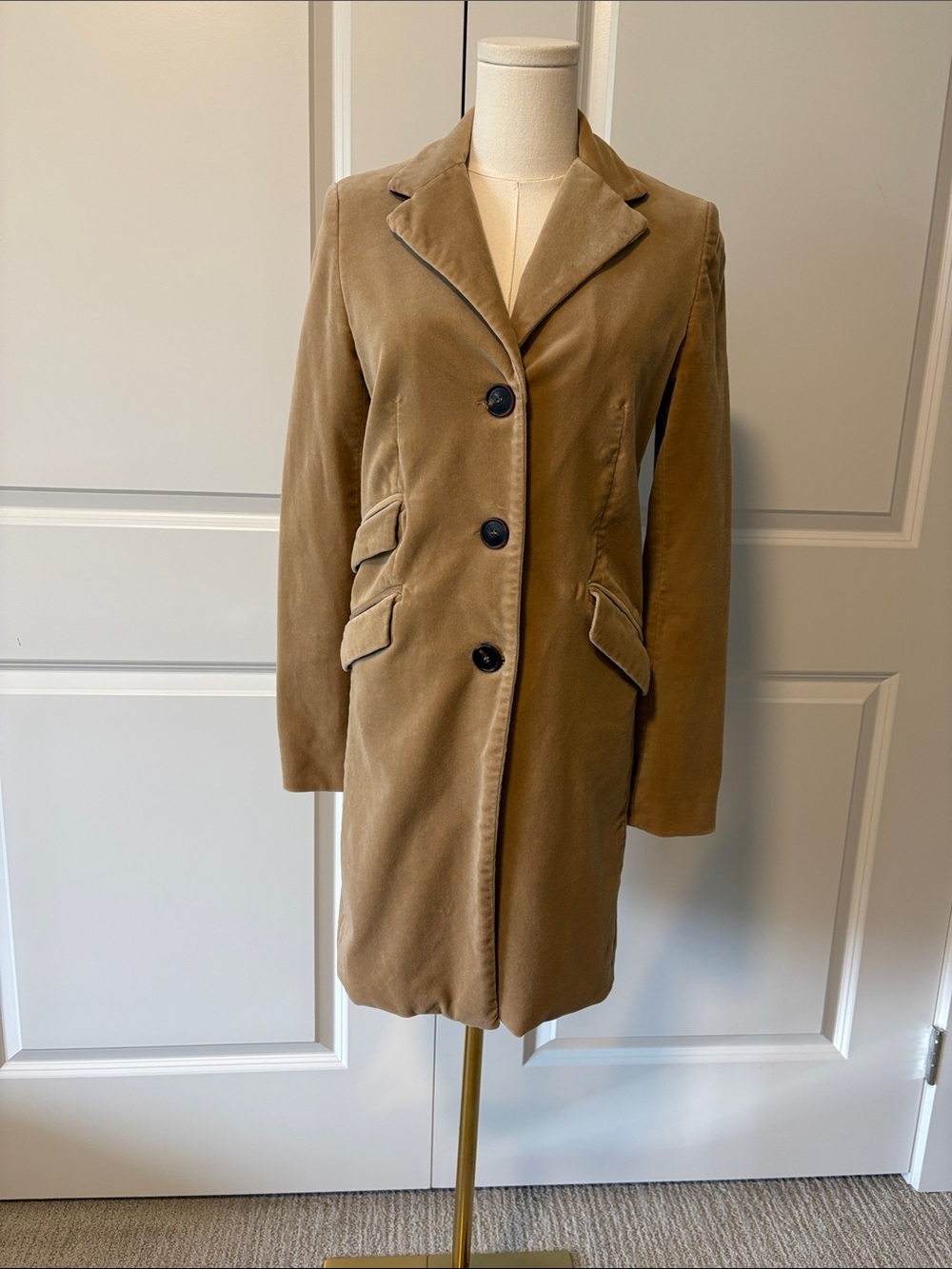 Pink tartan velvet coat
